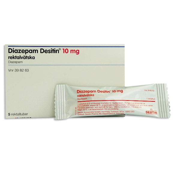 Diazepam Desitin 10 mg 5 x 2,5 milliliter Rektallösning