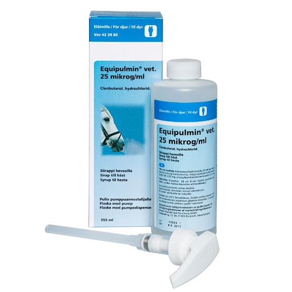 Equipulmin vet. sirap, 25 mikrogram/ml 355 ml