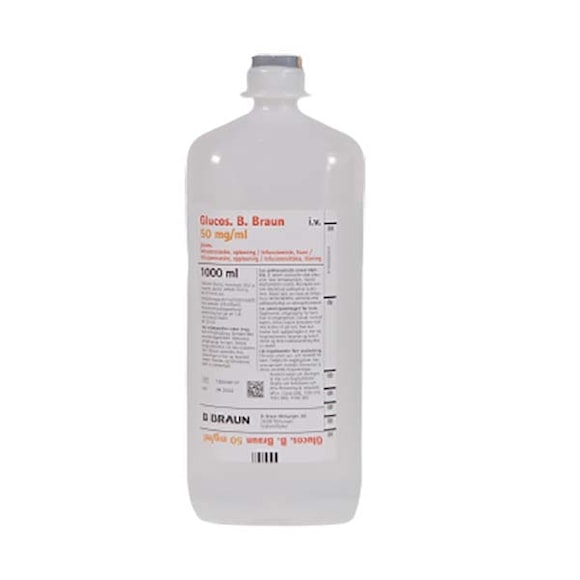 Glukos Braun 50 mg/ml buffrad, inf-vätska, lösning 50 mg/ml, 10 x 1000 milliliter