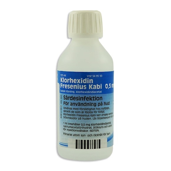 Klorhexidin Fresenius Kabi, kutan lösning 0,5 mg/ml, 125 milliliter