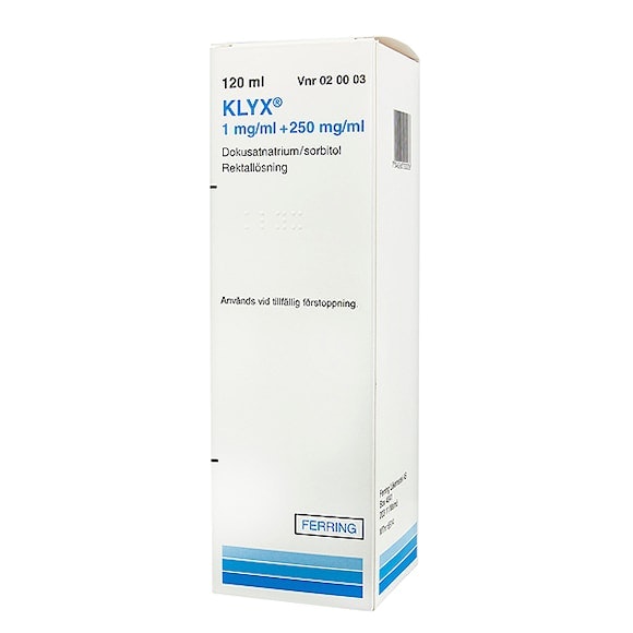 Klyx, rektallösning 1mg/ml+250mg/ml, 120 milliliter