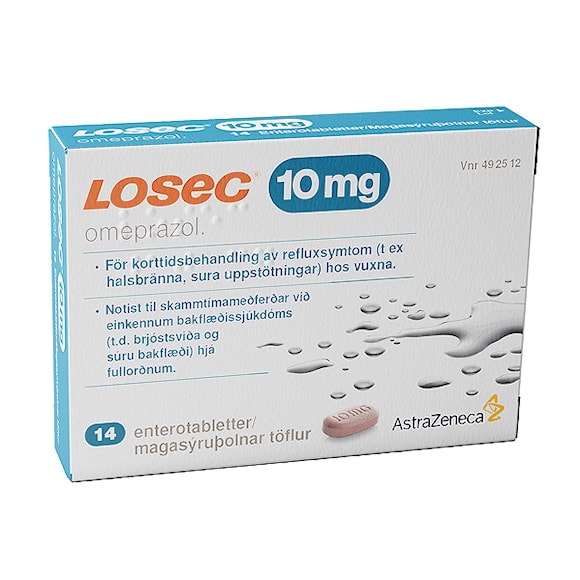 Losec, enterotablett 10 mg, 14 styck