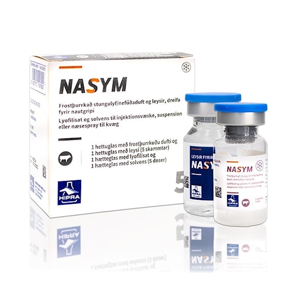 NASYM, frystork pulv och vätska till inj-vätska, susp, 5 dos(er)