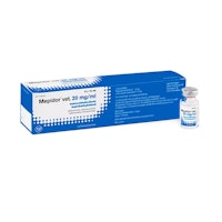 Mepidor vet., inj-vätska, lösning 20 mg/ml, 6 x 10 milliliter