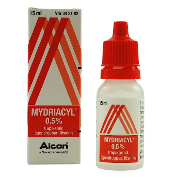 Mydriacyl, ögondroppar, lösning 0,5 %, 15 milliliter