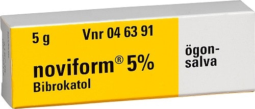 Noviform, ögonsalva 5 %, 5 gram