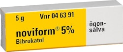 Noviform, ögonsalva 5 %, 5 gram