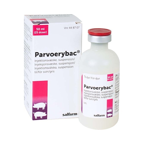 Parvoerybac, inj-vätska, suspension, 50 milliliter