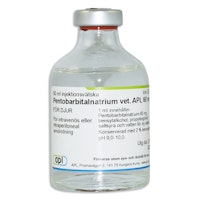 Pentobarbitalnatrium vet. APL, inj-vätska, lösning 60 mg/ml, 50 milliliter