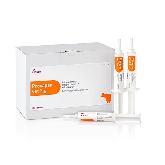 Procapen vet, intramammär suspension 3 g, 24 styck