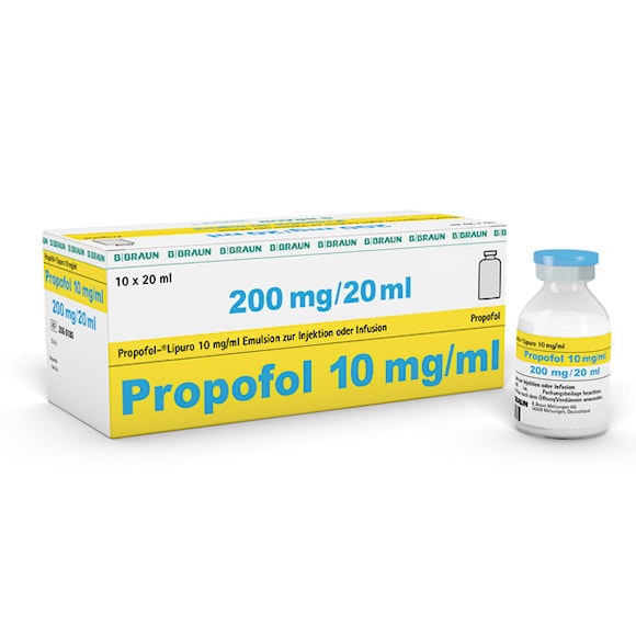 Propofol-Lipuro, injektionsvätska/infusionsvätska, emulsion 10 mg/ml, 10 x 20 milliliter