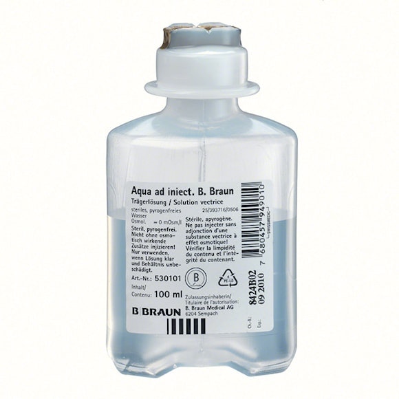 Sterilt vatten Braun, spädningsvätska för parenteral användning, 20 x 100 milliliter