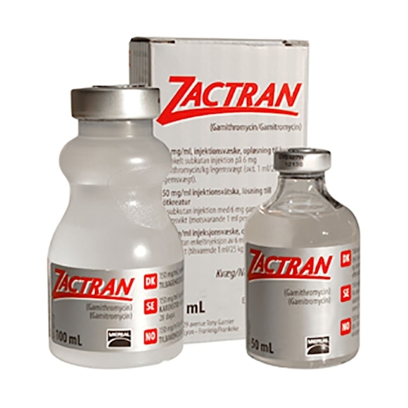 ZACTRAN, injektionsvätska, lösning 150 mg/ml, 50 milliliter