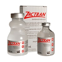 ZACTRAN, injektionsvätska, lösning 150 mg/ml, 50 milliliter
