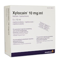 Xylocain® utan konserveringsmedel 10 mg/ml 5x10 ml