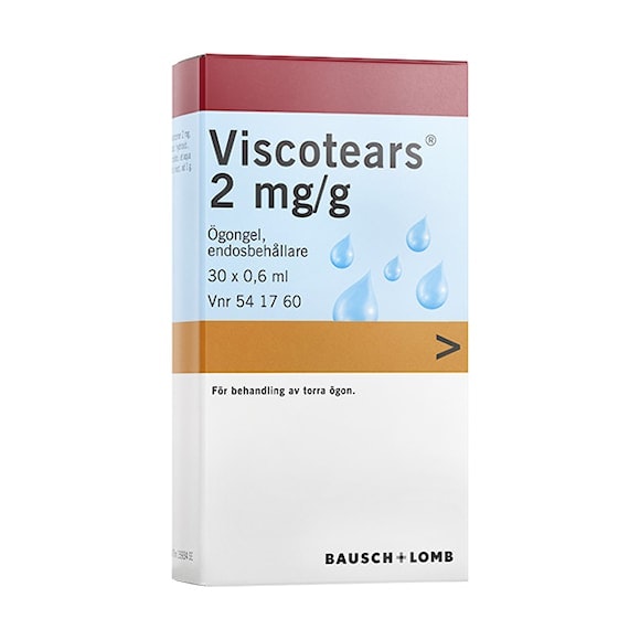 Viscotears® 2 mg/g ögongel i endosbehållare 30 x 0,6 ml