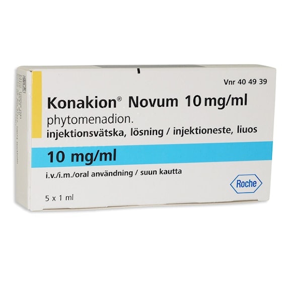 Konakion Novum 10 mg/ml 5 x 1 milliliter Injektionsvätska, lösning
