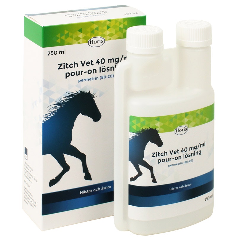 Zitch Vet 40 mg/ml 1 x 250 milliliter Pour-on, lösning