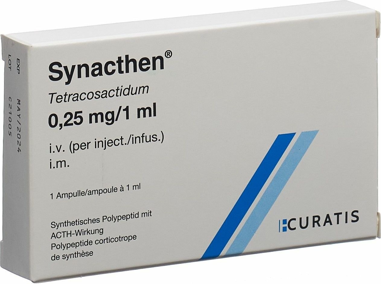 Synacthen 0,25 mg/ml 10 x 1 milliliter Injektions-/infusionsvätska, lösning