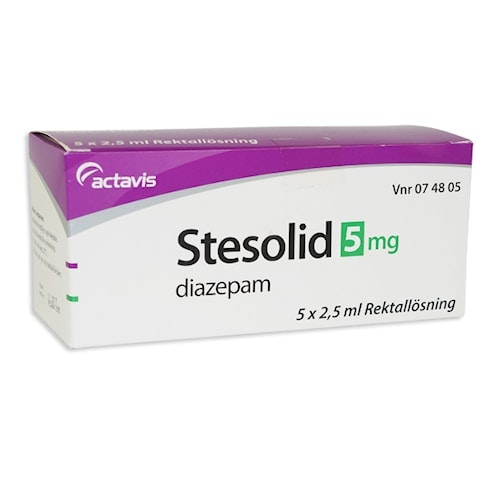 Stesolid 5 mg 5 x 2,5 milliliter Rektallösning