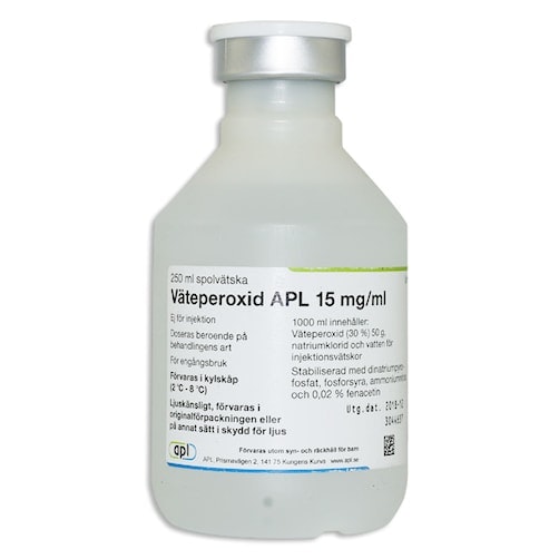 Väteperoxid APL 15 mg/ml 250 milliliter Spolvätska