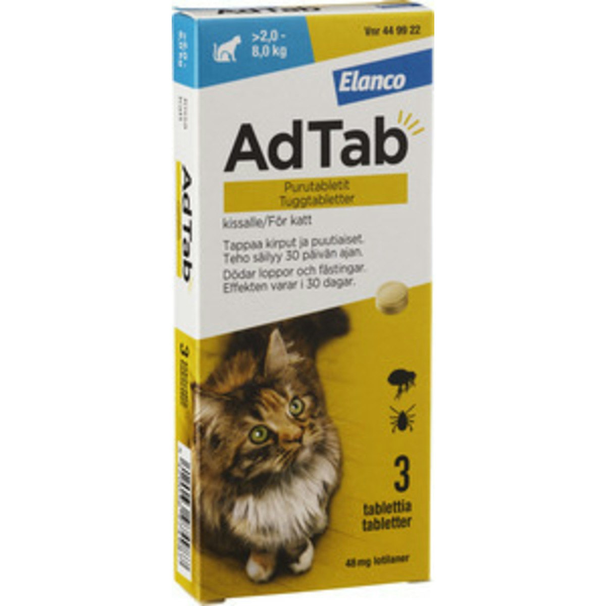 ADTAB 48 MG TABLETT FÖR KATT 3ST