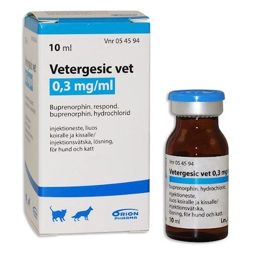 Vetergesic vet 0,3 mg/ml 10 milliliter Injektionsvätska, lösning