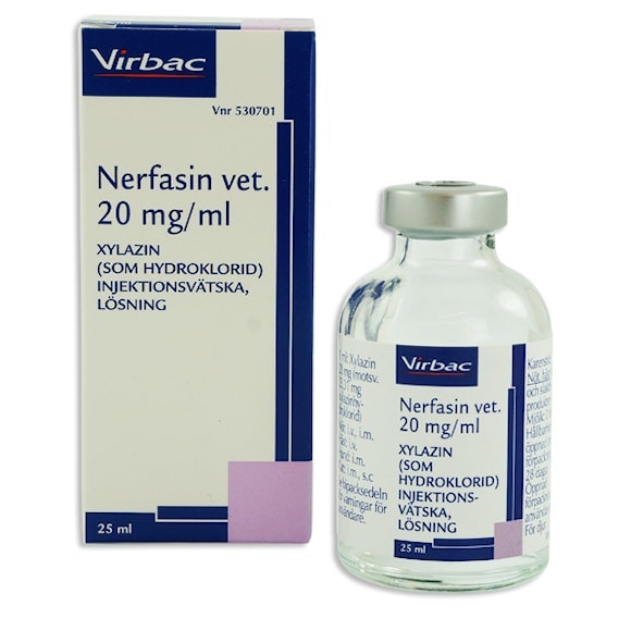 Nerfasin vet. 20 mg/ml 25 milliliter Injektionsvätska, lösning