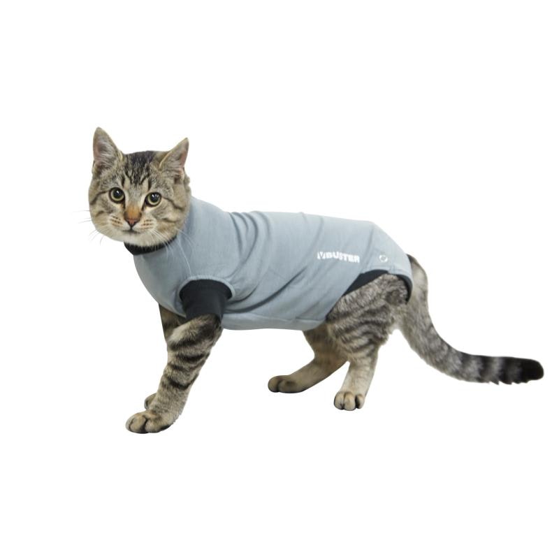 BUSTER Body Suit EasyGo, till katt, grå/svart, 27,5 cm, XXXS, 1 st