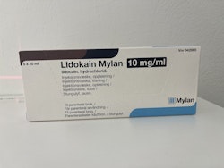 Lidokain Mylan, inj-vätska, lösning 10 mg/ml, 5 x 20 milliliter, xylocain motsvarande