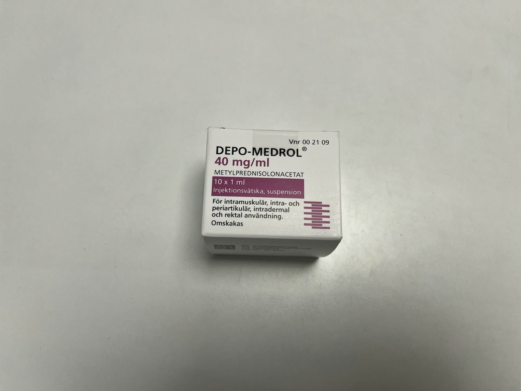 Depo-Medrol 40 mg/ml 10 x 1 milliliter Injektionsvätska, suspension