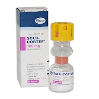 Solu-Cortef, pulv och vätska till inj-vätska, lösning 100 mg, 1 styck