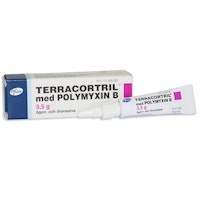 Terracortril med Polymyxin B, ögon-/öronsalva Pfizer AB, 3,5 gram