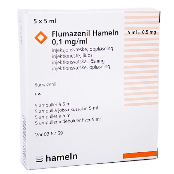 Flumazenil hameln 0,1 mg/ml 5 x 5 milliliter Injektions-/infusionsvätska, lösning