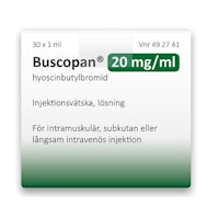 Buscopan, inj-vätska, lösning 20 mg/ml Ebb Medical AB, 30 x 1 milliliter