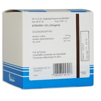 Atropin Bausch & Lomb 1 % (10 mg/ml) 20 x 0,5 milliliter Ögondroppar, lösning i