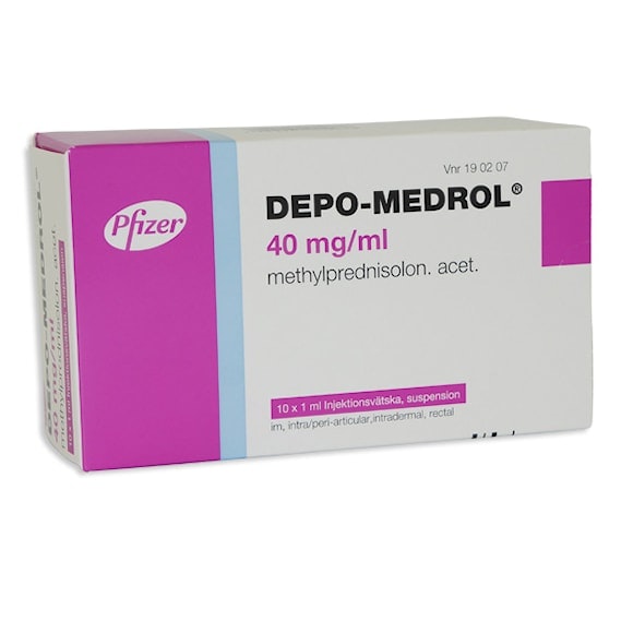 Depo-Medrol, inj-vätska, suspension 40 mg/ml Pfizer AB, 10 x 1 milliliter