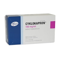 Cyklokapron, inj-/inf-vätska, lösning 100 mg/ml Pfizer AB, 10 x 5 milliliter