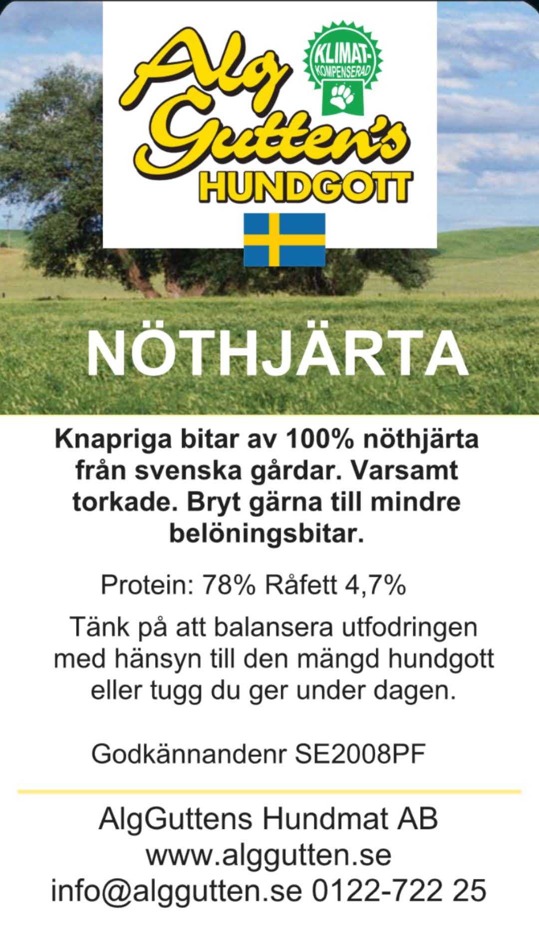 Svenskt nöthjärta 50 gr