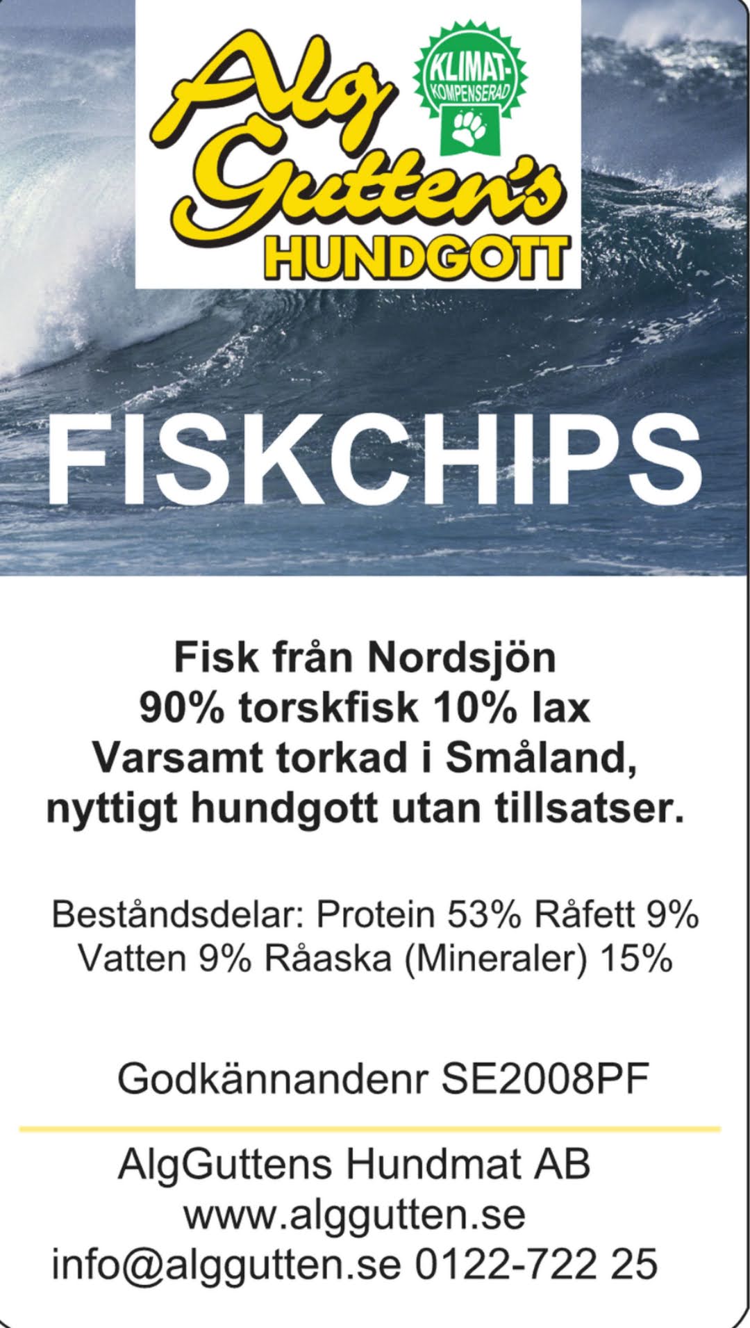 Fiskchips från Nordsjön 100 gr