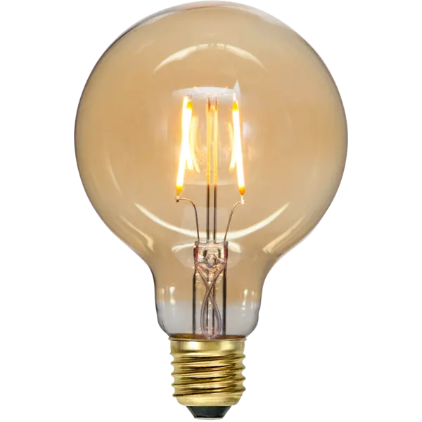 LED-LAMPA E27 G95 PLAIN AMBER
