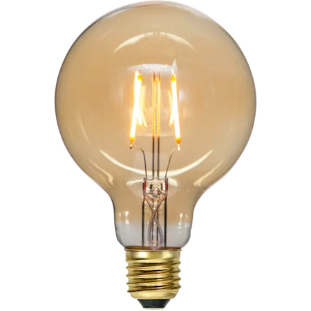 LED-LAMPA E27 G95 PLAIN AMBER