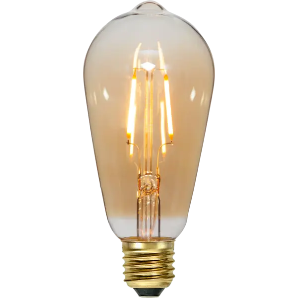 LED-LAMPA E27 ST64 PLAIN AMBER