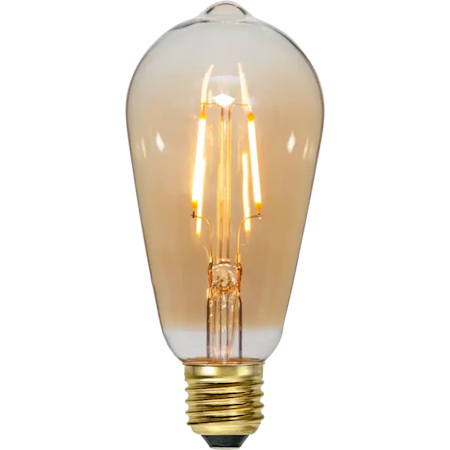 LED-LAMPA E27 ST64 PLAIN AMBER