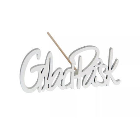 Glad Påsk Stick Vit