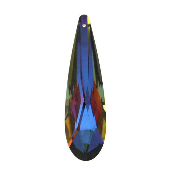 Blue Rainbow Droppe Glas 76x21mm 2:a Sortering 1st