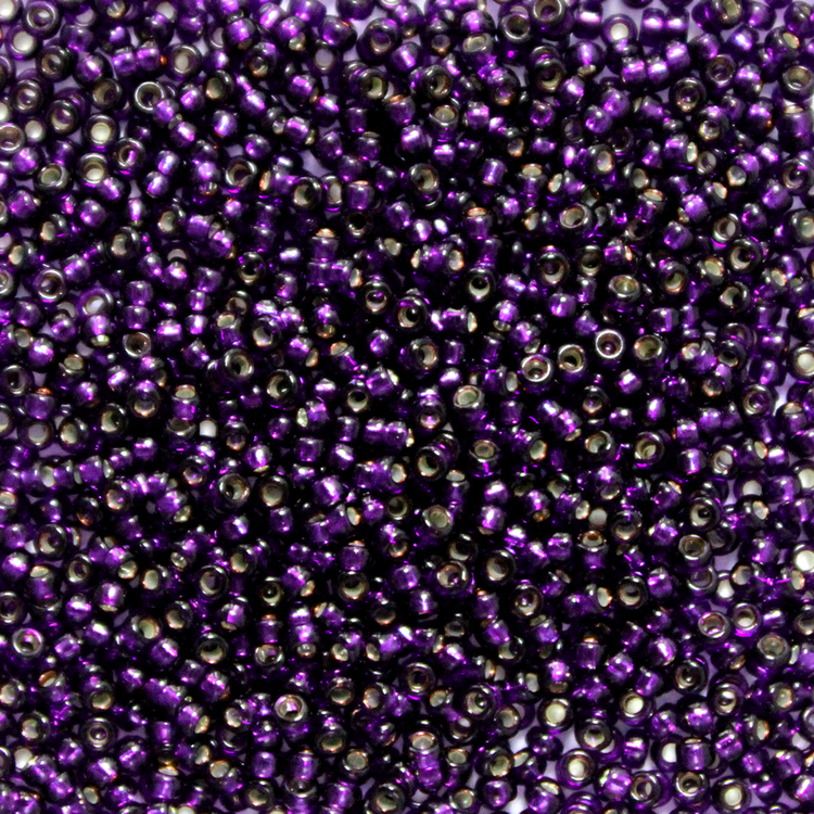 Dyed Silverlined Dark Purple 15-1426 Miyuki 15/0 5g