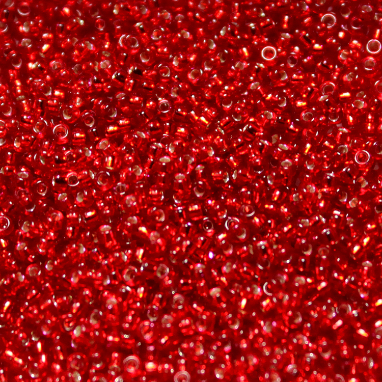 Dyed Silverlined Red 15-1419 Miyuki 15/0 5g