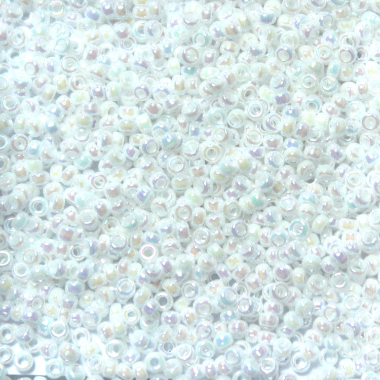 White Pearl AB 15-0471 Miyuki Seedbeads 15/0 5g