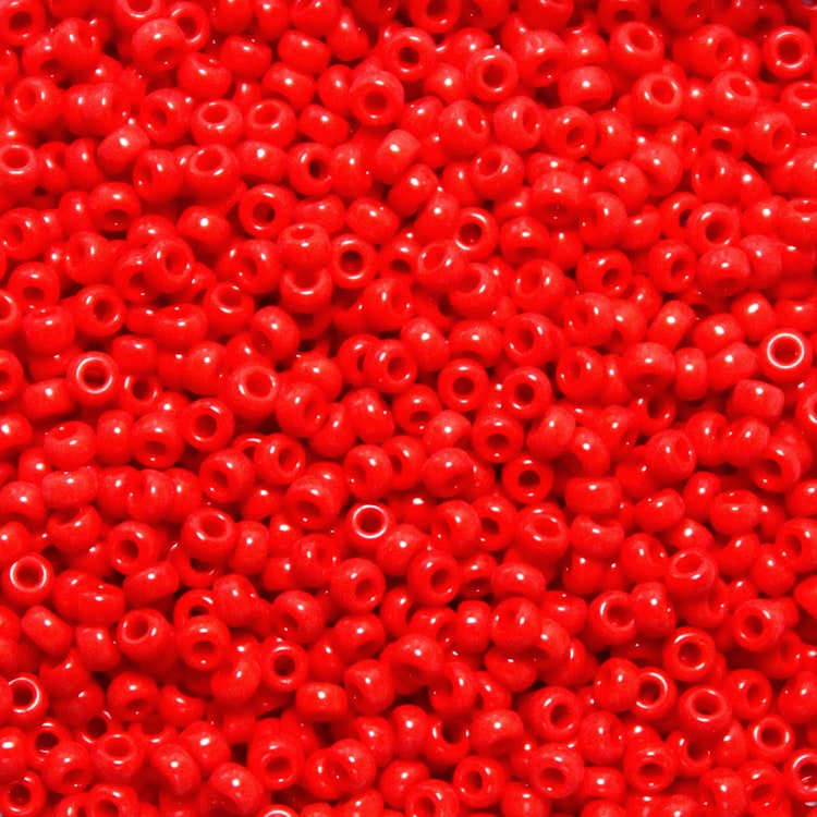 Opaque Red 15-0408 Miyuki Seedbeads 15/0 5g